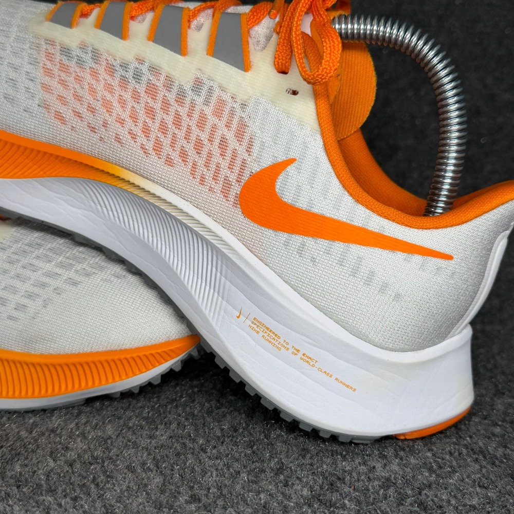Nike‎ Air Zoom Pegasus 37 Tennessee Running Shoes Men's 7 White Orange Athletic - Picture 8 of 13